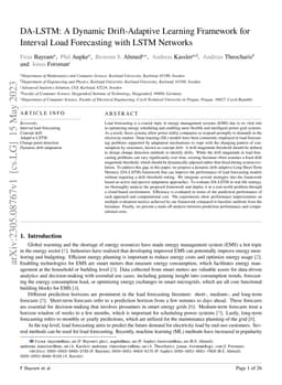 DA-LSTM: A Dynamic Drift-Adaptive Learning Framework for Interval Load
  Forecasting with LSTM Networks