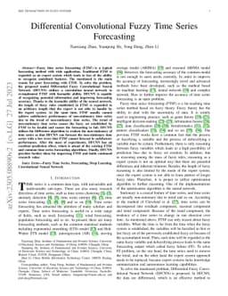 Differential Convolutional Fuzzy Time Series Forecasting