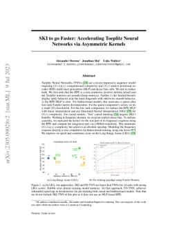 SKI to go Faster: Accelerating Toeplitz Neural Networks via Asymmetric
  Kernels