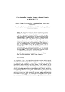 Case Study for Running Memory-Bound Kernels on RISC-V CPUs