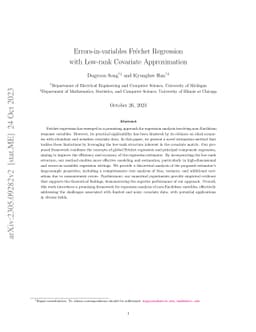 Errors-in-variables Fréchet Regression with Low-rank Covariate
  Approximation