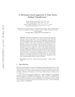 A Dictionary-based approach to Time Series Ordinal Classification