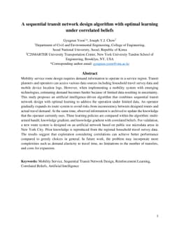 A sequential transit network design algorithm with optimal learning
  under correlated beliefs