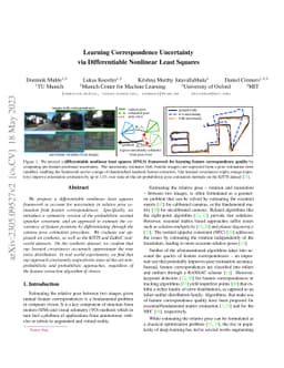Learning Correspondence Uncertainty via Differentiable Nonlinear Least
  Squares