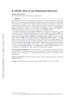 A LOCAL View of the Polynomial Hierarchy