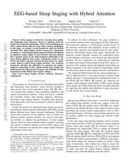 EEG-based Sleep Staging with Hybrid Attention