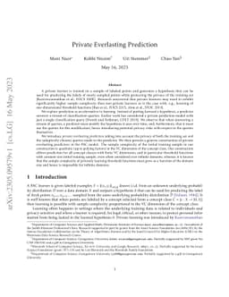 Private Everlasting Prediction
