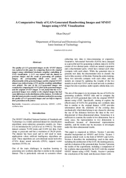 A Comparative Study of GAN-Generated Handwriting Images and MNIST Images
  using t-SNE Visualization