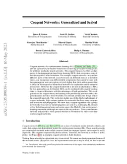 Coagent Networks: Generalized and Scaled
