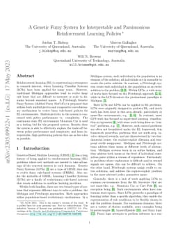 A Genetic Fuzzy System for Interpretable and Parsimonious Reinforcement
  Learning Policies