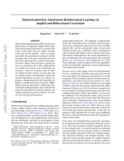 Demonstration-free Autonomous Reinforcement Learning via Implicit and
  Bidirectional Curriculum