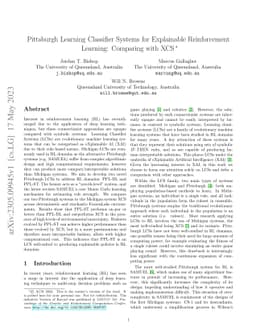 Pittsburgh Learning Classifier Systems for Explainable Reinforcement
  Learning: Comparing with XCS