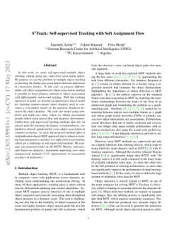 S$^3$Track: Self-supervised Tracking with Soft Assignment Flow