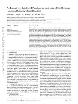 An Interactively Reinforced Paradigm for Joint Infrared-Visible Image
  Fusion and Saliency Object Detection