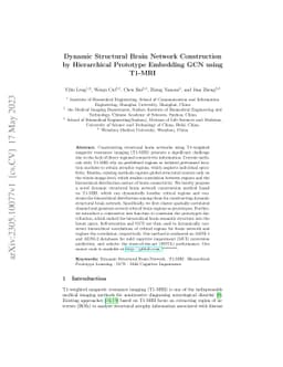 Dynamic Structural Brain Network Construction by Hierarchical Prototype
  Embedding GCN using T1-MRI