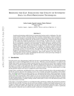 Bridging the Gap: Enhancing the Utility of Synthetic Data via
  Post-Processing Techniques