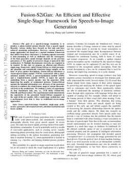 Fusion-S2iGan: An Efficient and Effective Single-Stage Framework for
  Speech-to-Image Generation