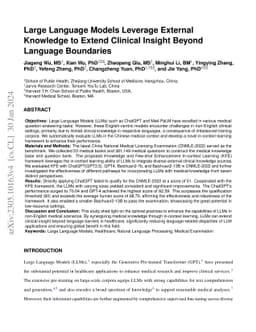 Large Language Models Leverage External Knowledge to Extend Clinical
  Insight Beyond Language Boundaries