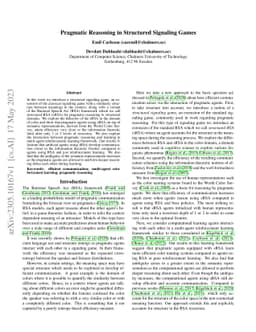 Pragmatic Reasoning in Structured Signaling Games