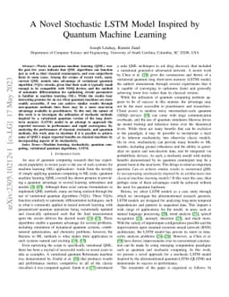 A Novel Stochastic LSTM Model Inspired by Quantum Machine Learning