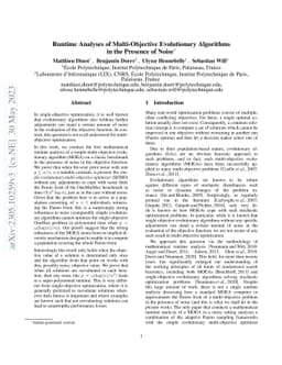 Runtime Analyses of Multi-Objective Evolutionary Algorithms in the
  Presence of Noise