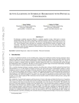 Active Learning in Symbolic Regression with Physical Constraints