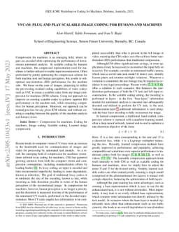 VVC+M: Plug and Play Scalable Image Coding for Humans and Machines