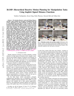 RAMP: Hierarchical Reactive Motion Planning for Manipulation Tasks Using
  Implicit Signed Distance Functions
