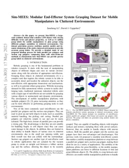 Sim-MEES: Modular End-Effector System Grasping Dataset for Mobile
  Manipulators in Cluttered Environments