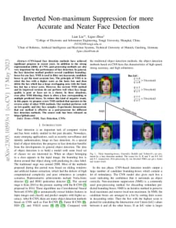 Inverted Non-maximum Suppression for more Accurate and Neater Face
  Detection