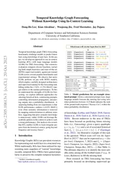 Temporal Knowledge Graph Forecasting Without Knowledge Using In-Context
  Learning