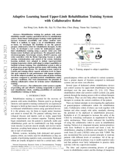Adaptive Learning based Upper-Limb Rehabilitation Training System with
  Collaborative Robot