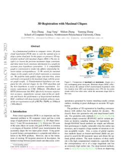 3D Registration with Maximal Cliques