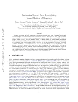 Estimation Beyond Data Reweighting: Kernel Method of Moments