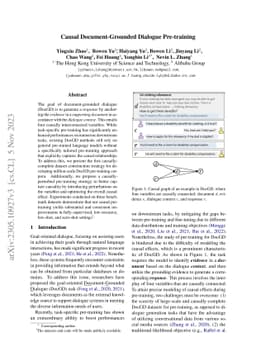 Causal Document-Grounded Dialogue Pre-training