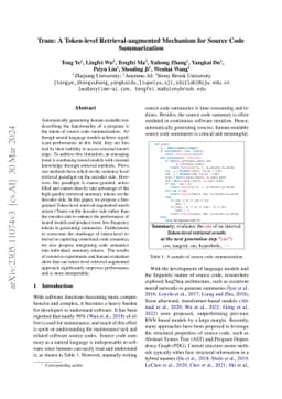 Tram: A Token-level Retrieval-augmented Mechanism for Source Code
  Summarization