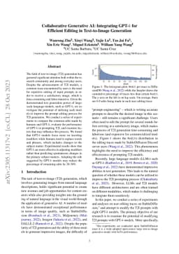 Collaborative Generative AI: Integrating GPT-k for Efficient Editing in
  Text-to-Image Generation