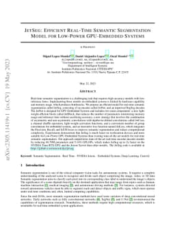 JetSeg: Efficient Real-Time Semantic Segmentation Model for Low-Power
  GPU-Embedded Systems