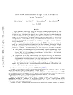 Must the Communication Graph of MPC Protocols be an Expander?
