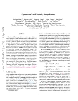 Equivariant Multi-Modality Image Fusion