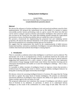 Testing System Intelligence