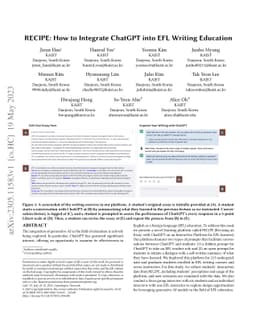 RECIPE: How to Integrate ChatGPT into EFL Writing Education