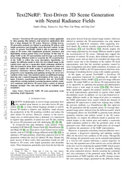 Text2NeRF: Text-Driven 3D Scene Generation with Neural Radiance Fields