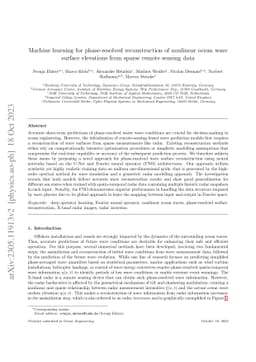 Machine learning for phase-resolved reconstruction of nonlinear ocean
  wave surface elevations from sparse remote sensing data
