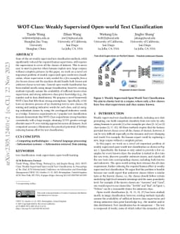 WOT-Class: Weakly Supervised Open-world Text Classification