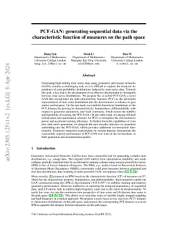 PCF-GAN: generating sequential data via the characteristic function of
  measures on the path space