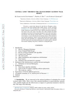 Central Limit Theorem for Gram-Schmidt Random Walk Design