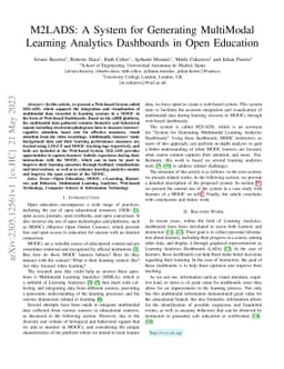 M2LADS: A System for Generating MultiModal Learning Analytics Dashboards
  in Open Education