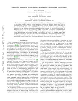 Multirotor Ensemble Model Predictive Control I: Simulation Experiments