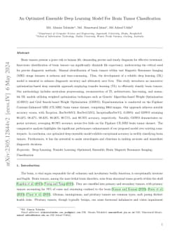 An Optimized Ensemble Deep Learning Model For Brain Tumor Classification